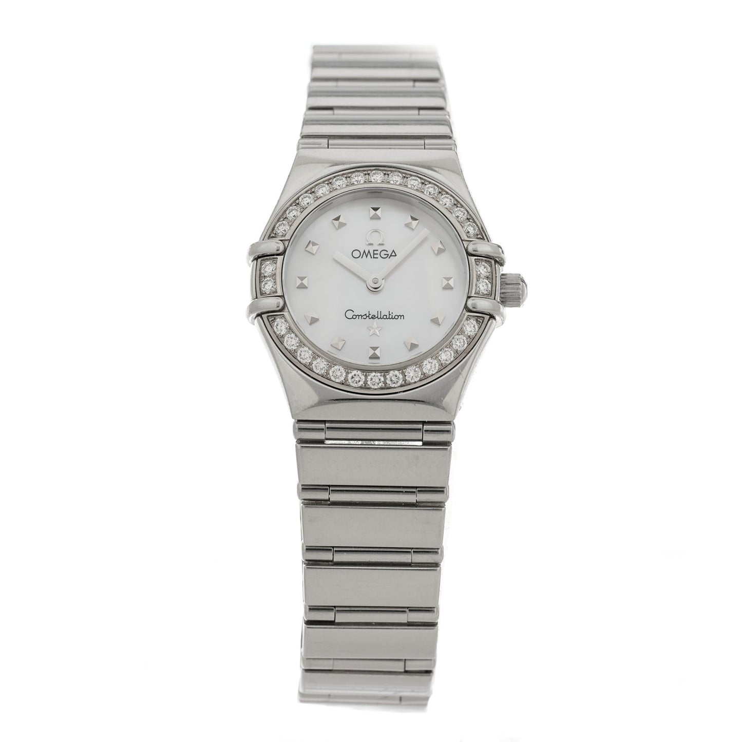 Stainless Steel Diamond Bezel Mother of Pearl 22mm Constellation My Choice Quartz Watch 1465.71.00