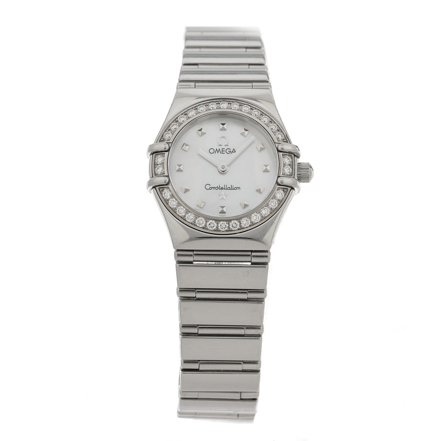 Omega Stainless Steel Diamond Bezel Mother of Pearl 22mm Constellation My Choice Quartz Watch 1465.71.00 1 of 5