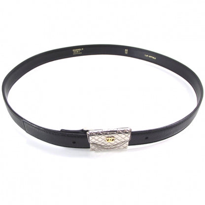 Chanel Leather Classic Chain Flap Belt Black 32 1 of 7
