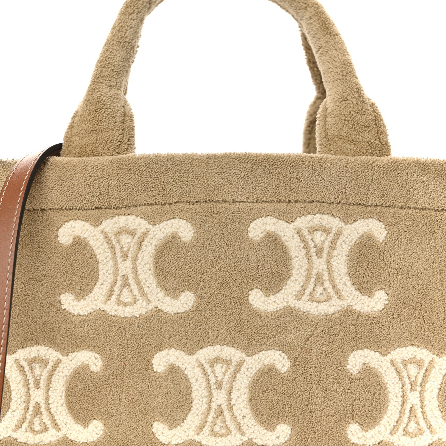 Celine Thais Triomphe All Over Small Cabas Beige Tan 9 of 11