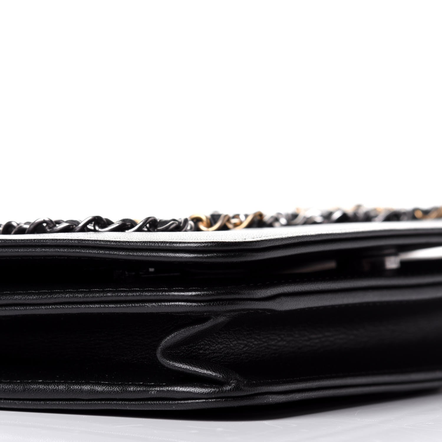 Chanel Calfskin Chain 20s Signe Wallet on Chain WOC Black 9 of 11