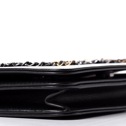 Chanel Calfskin Chain 20s Signe Wallet on Chain WOC Black 9 of 11