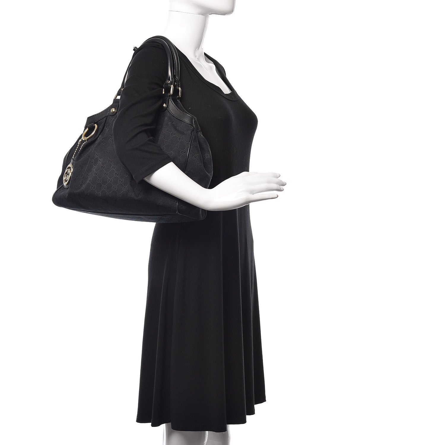 Gucci Monogram Medium Sukey Black 2 of 11