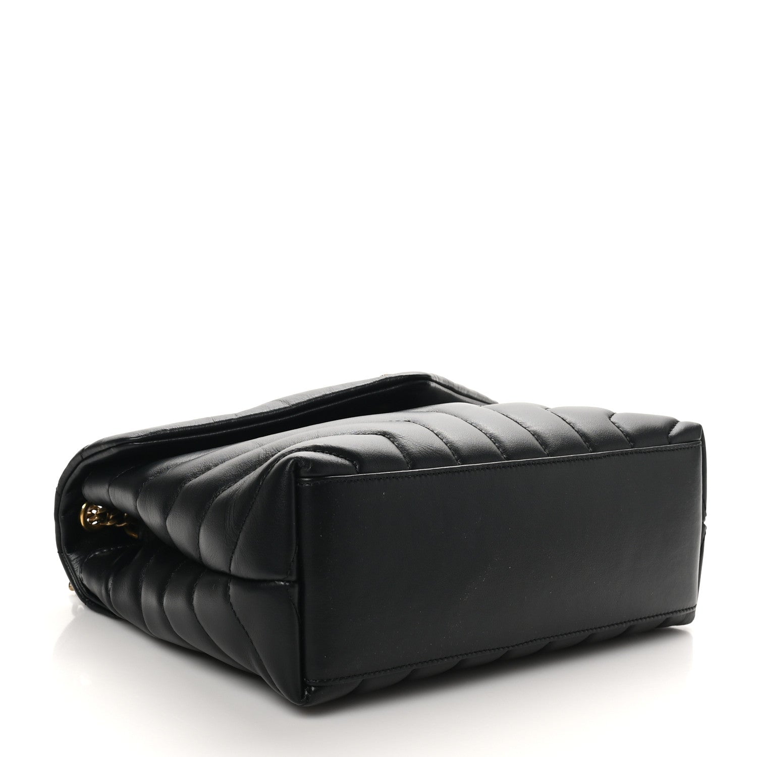 Saint Laurent Calfskin Y Quilted Monogram Small Loulou Chain Satchel Black 4 of 10