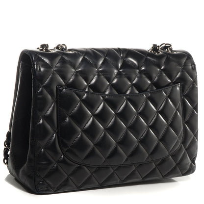 Chanel Lambskin Quilted Jumbo Single Flap Black 3 of 8
