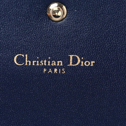Christian Dior Grained Calfskin Diorama Croisiere Chain Wallet Blue 5 of 6