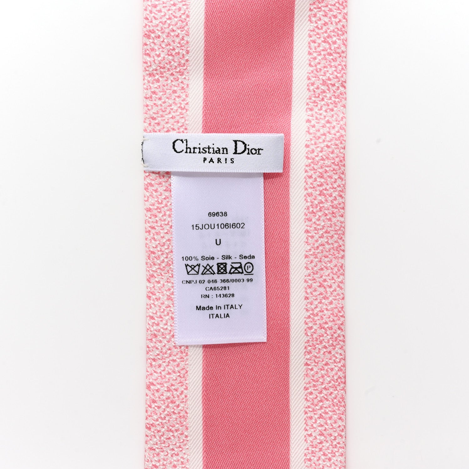 Christian Dior Silk Toile De Jouy Mitzah Scarf Ivory Pink 3 of 3