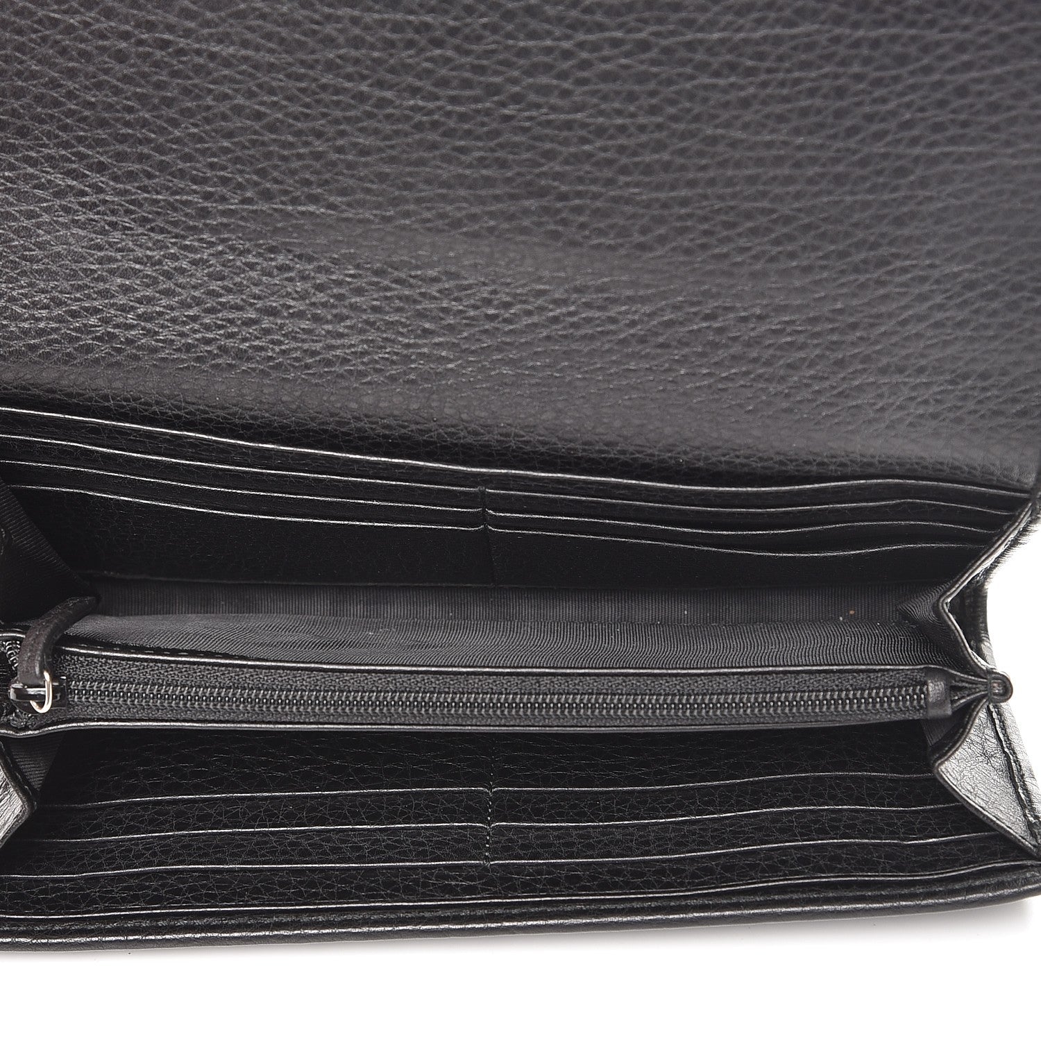 Gucci Pebbled Calfskin Large Soho Continental Wallet Black 5 of 6