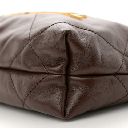 Chanel Shiny Calfskin Quilted Mini Chanel 22 Brown 10 of 11