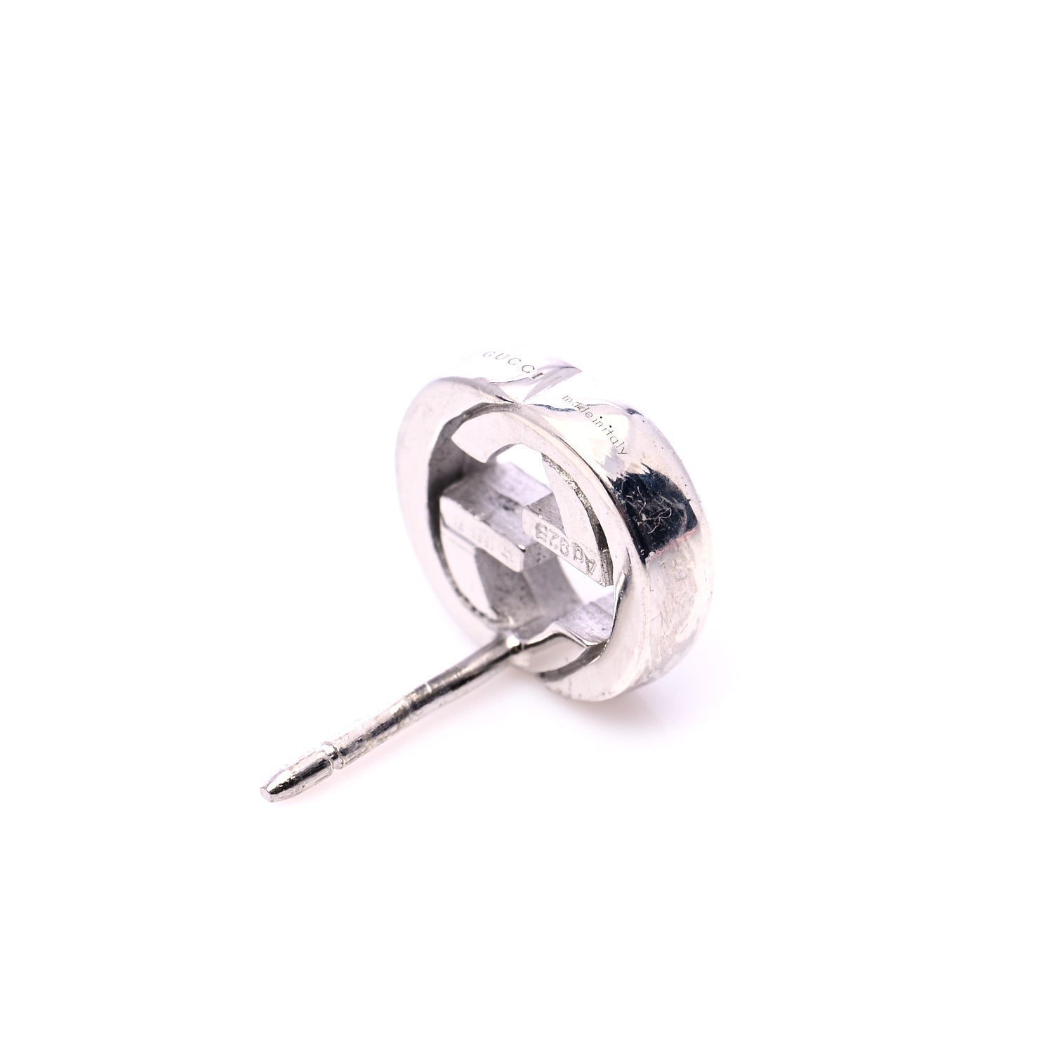 Gucci Sterling Silver Interlocking GG Stud Earrings 6 of 7