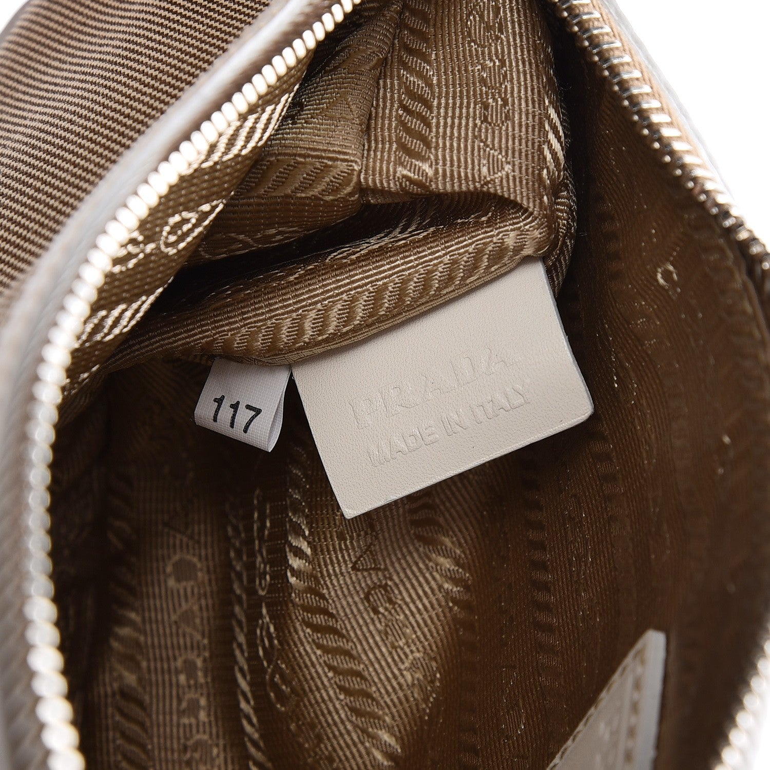 Prada Jacquard Logo Shoulder Bag Corda Talco 7 of 7
