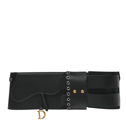 Christian Dior Calfskin Saddle Belt 80 Black 1 of 6