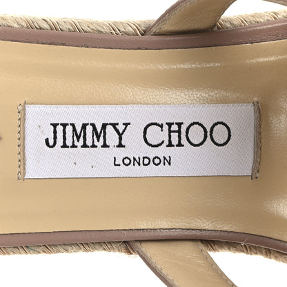 Jimmy Choo Nappa Rayah 60 Wedge Sandals 37 Ballet Pink 8 of 9