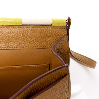 Hermes Taurillon Clemence Chevre Mysore Saut 25 Sesame Craie Lime 12 of 15