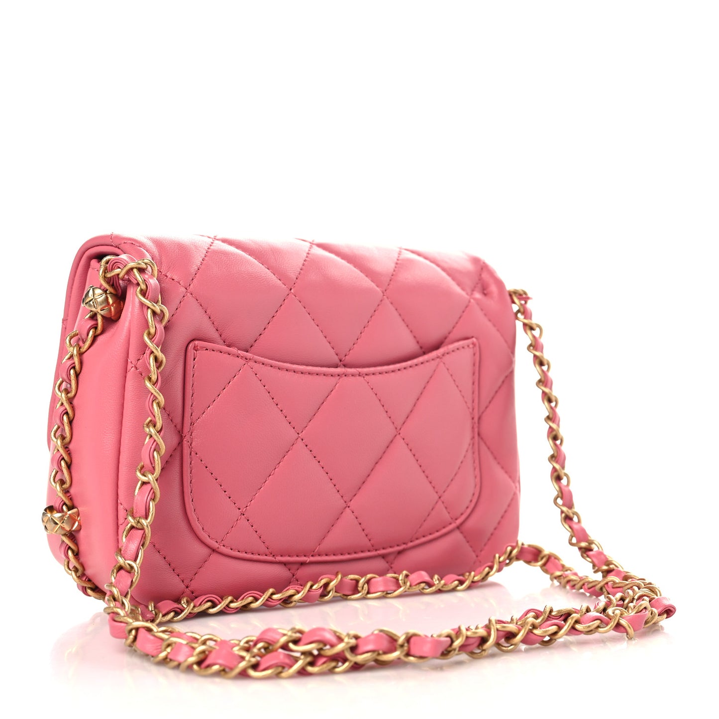 Lambskin Quilted CC Small Dynasty Flap Pink