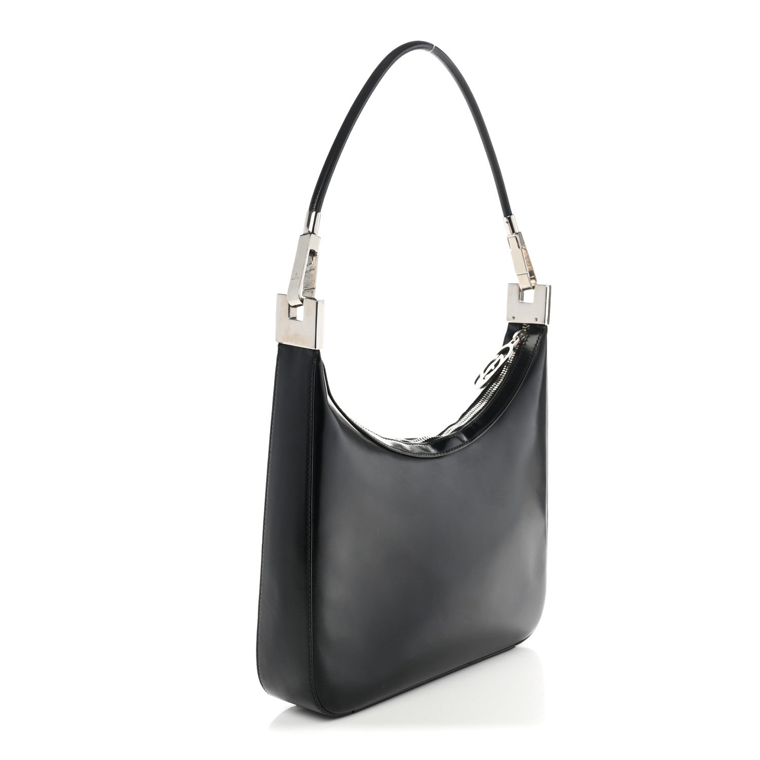 Gucci Calfskin Interlocking G Shoulder Bag Black 3 of 10