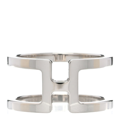 Hermes Permabrass H En Rond Scarf Ring Silver 1 of 5