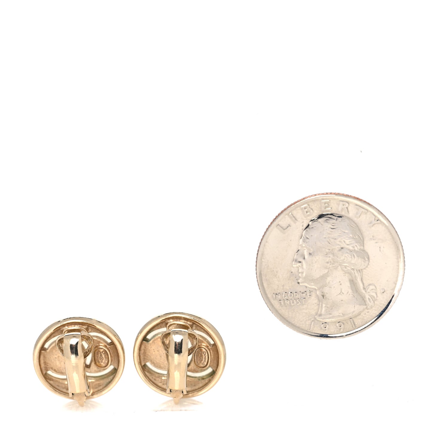 CC Clip On Earrings Gold
