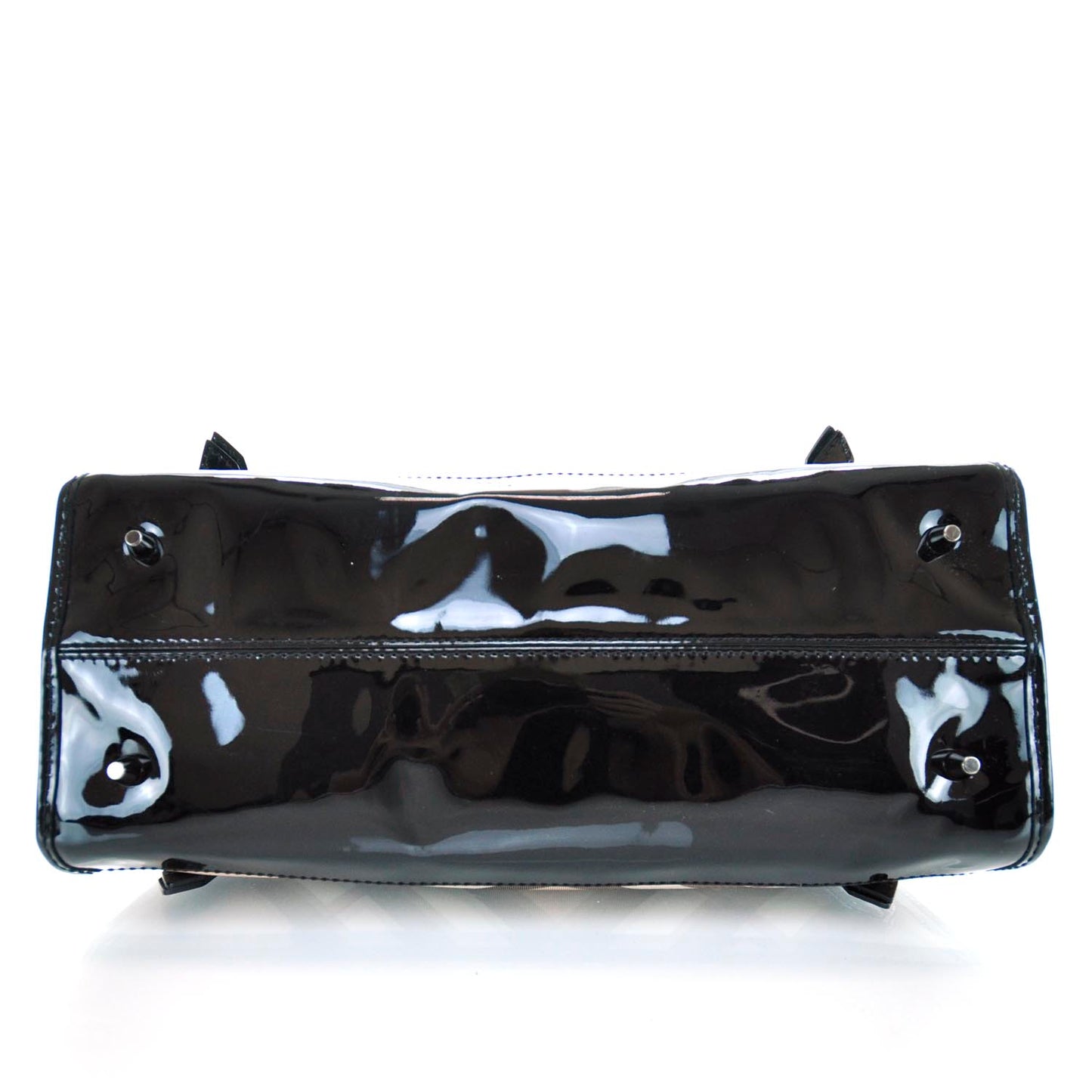 Patent Trim Nova Check Tote Black