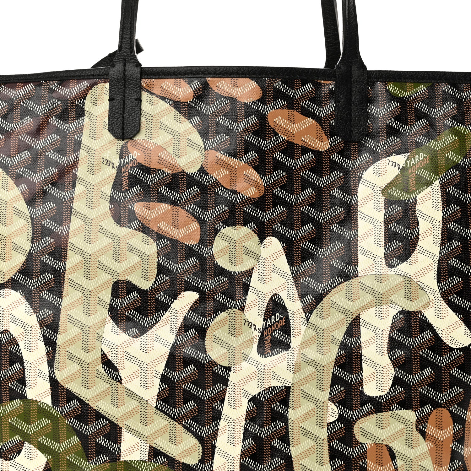 Goyard Goyardine Saint Louis Lettres Camouflage PM Black Green 9 of 11