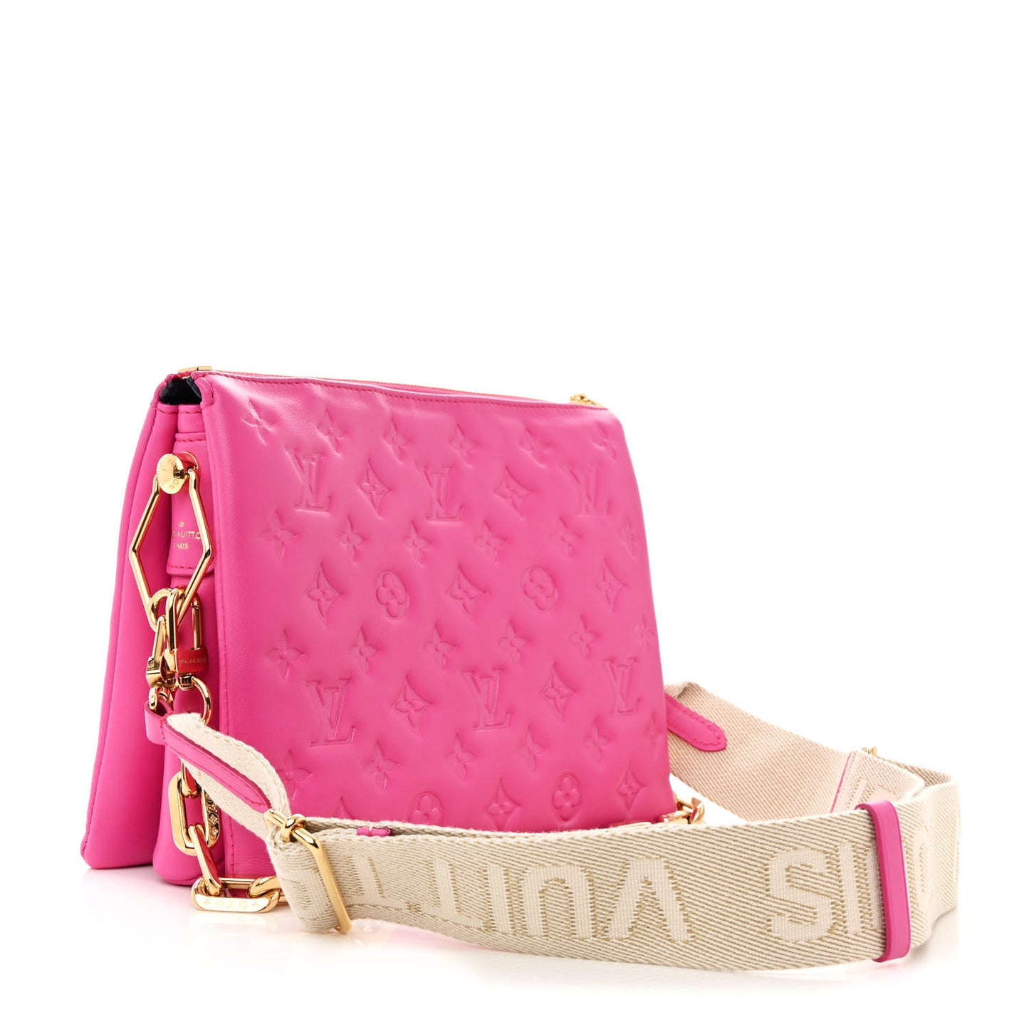 Lambskin Embossed Monogram Coussin PM Rose Miami