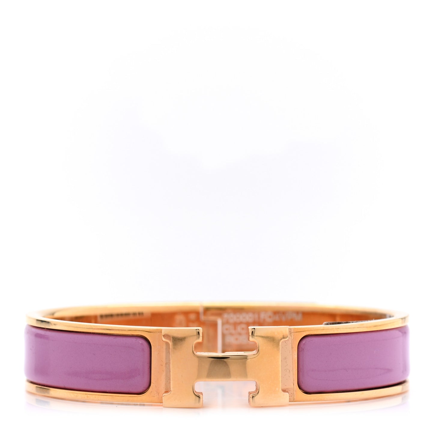 Enamel Narrow Clic Clac H Bracelet PM Rose Cendre
