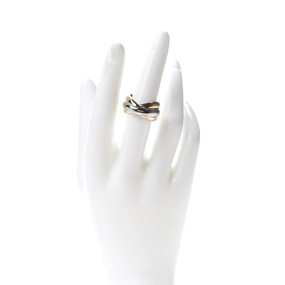 Cartier 18K Pink Yellow White Gold Large Trinity Ring 55 7.25 2 of 4