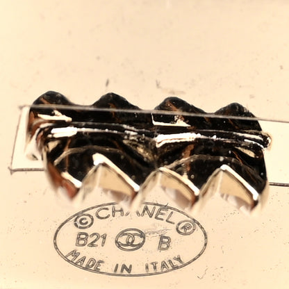 Chanel Metal Enamel Logo Hair Clip Gold 3 of 4