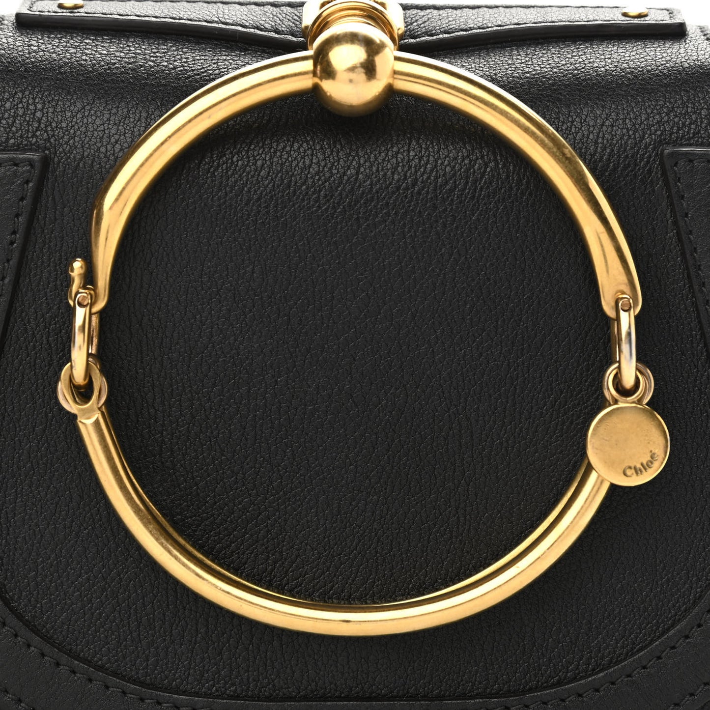 Calfskin Small Nile Bracelet Bag Black