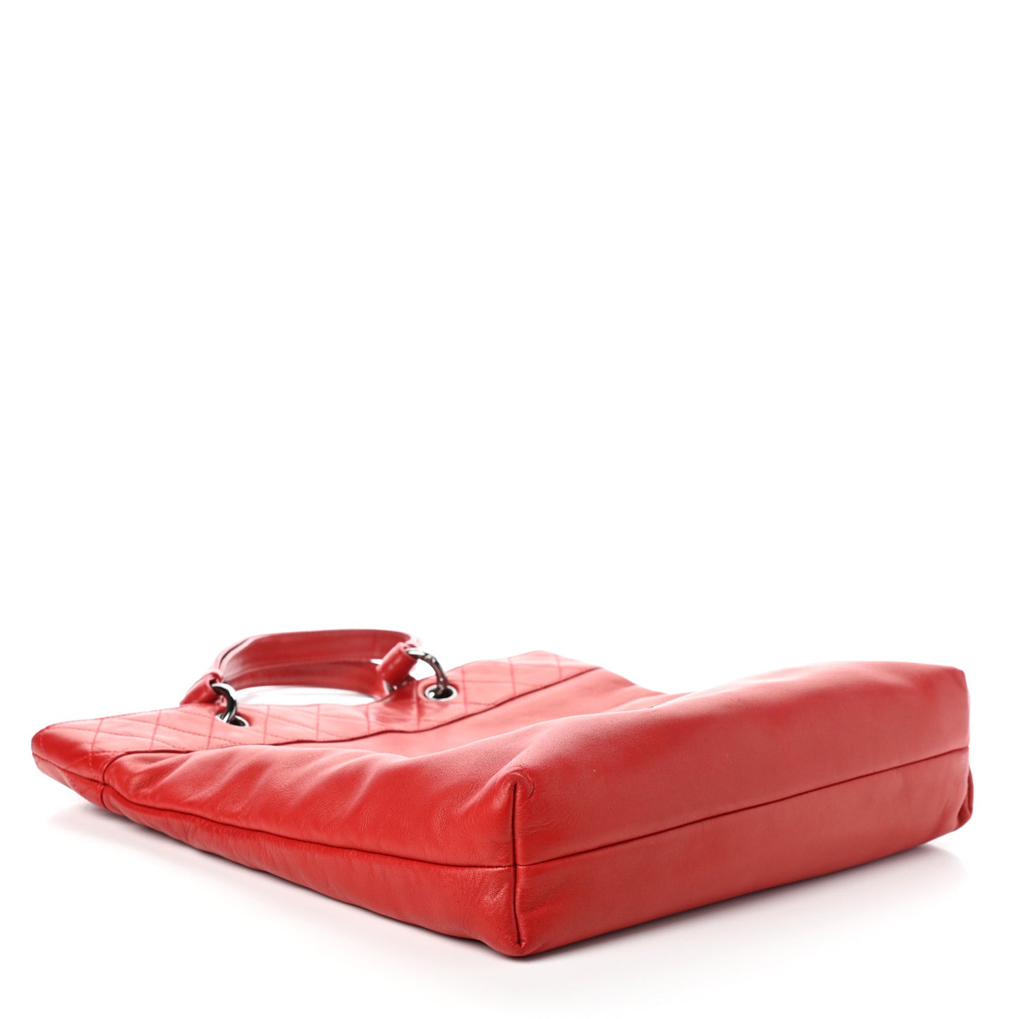 Lambskin Rock And Cabaret Chain Fringe Tote Red