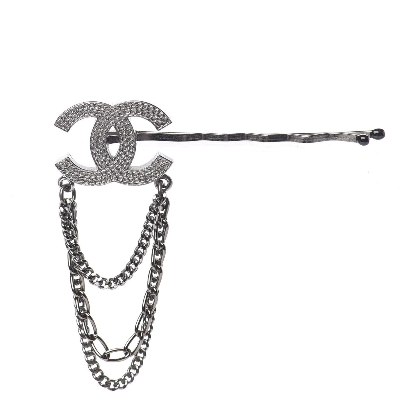 CC Triple Chain Hair Clip Silver