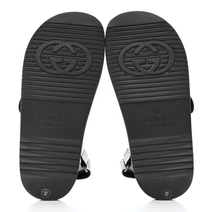 Gucci Rubber Mini Double G Womens Isla Dad Sandals 37 Black 7 of 16