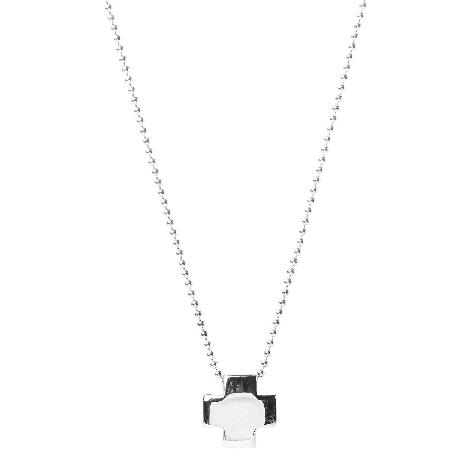 Tiffany Sterling Silver Square Cross Pendant Necklace 1 of 4