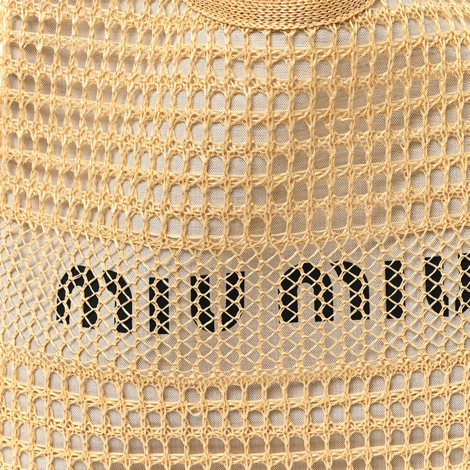 Miu Miu Raffia Effect Linen Logo Ivy Bag Natural 8 of 10