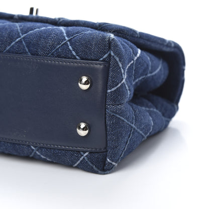 Chanel Denim Quilted Mini Coco Handle Flap Blue 10 of 14