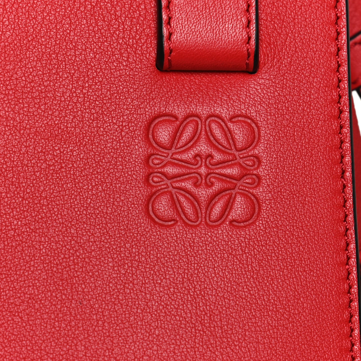 Grained Calfskin Small Hammock Shoulder Bag Scarlet Red