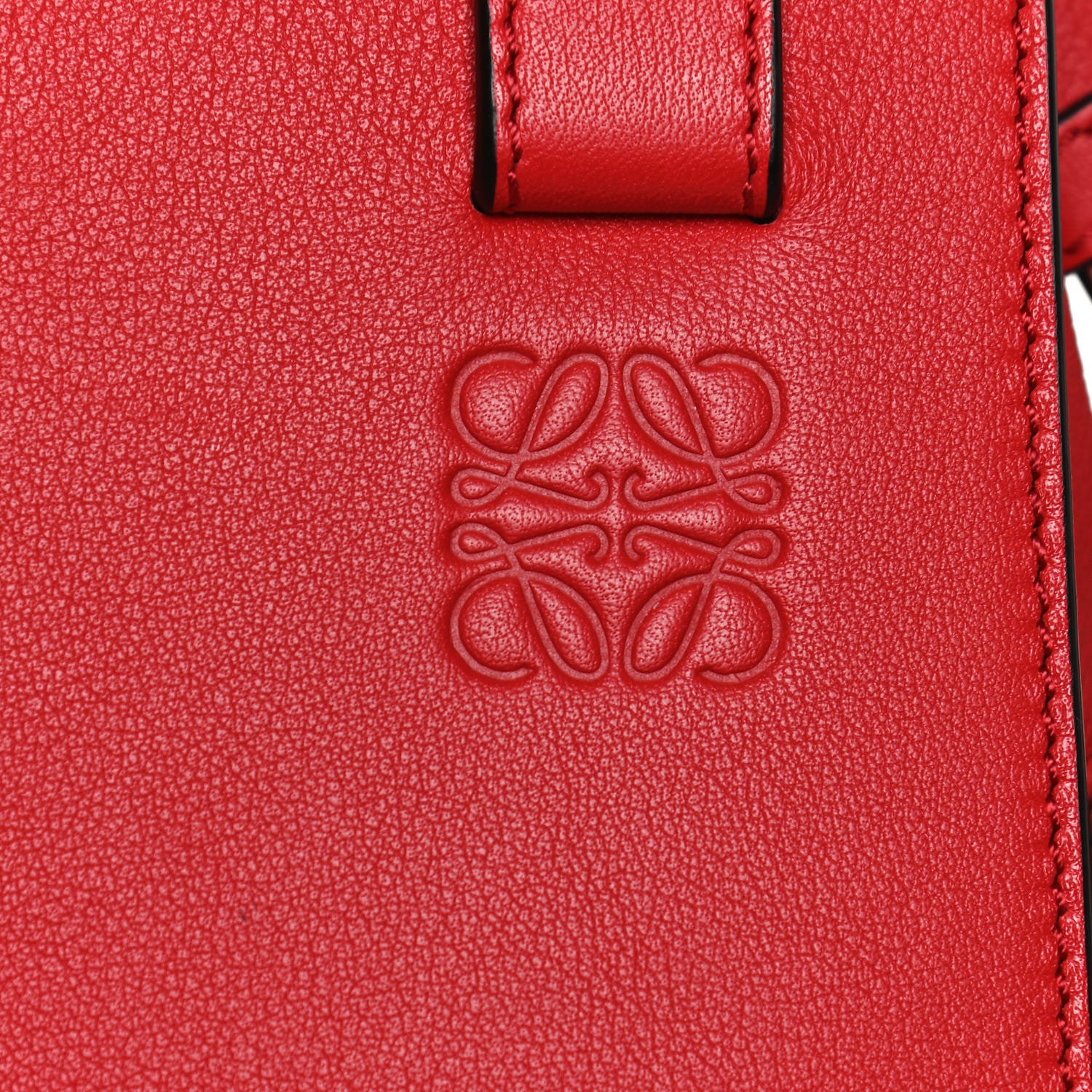 Loewe Grained Calfskin Small Hammock Shoulder Bag Scarlet Red 7 of 11