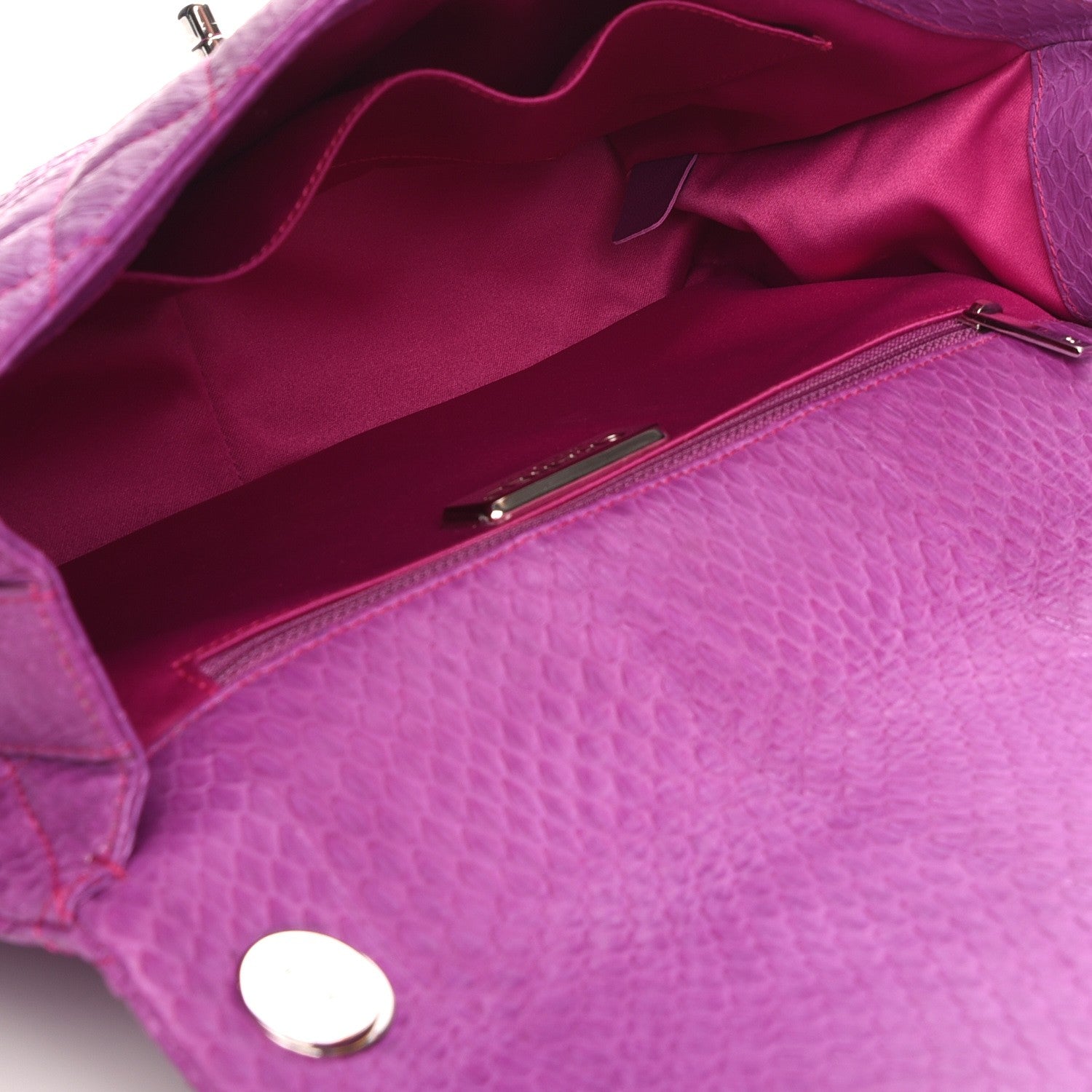 Chanel Elaphe Snakeskin Quilted Jumbo Easy Carry Flap Purple 5 of 8