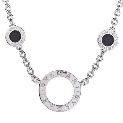 Bulgari 18K White Gold Black Onyx Sautoir Pendant Necklace 3 of 6