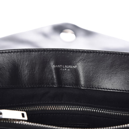 Saint Laurent Calfskin Y Quilted Monogram Medium Loulou Chain Satchel Black 7 of 9