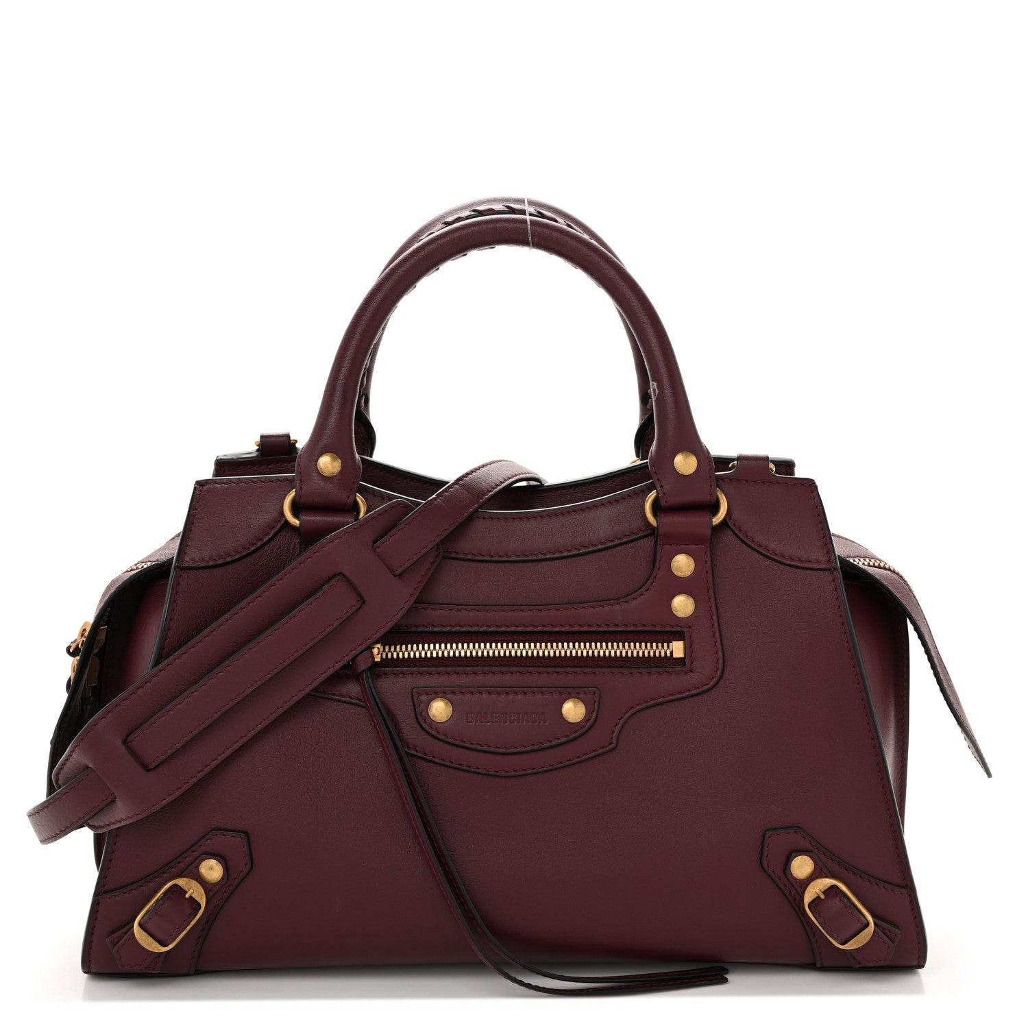 Balenciaga Smooth Calfskin Brass Hardware Neo Classic S City Burgundy 1 of 10