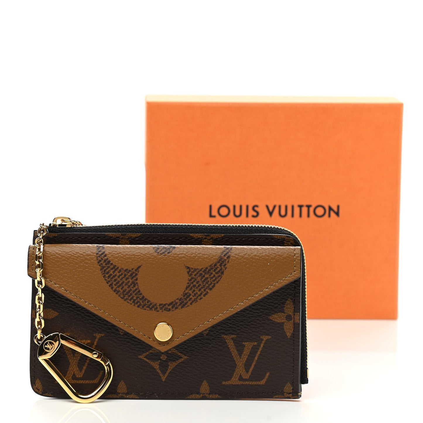 Reverse Monogram Recto Verso Card Holder Brown