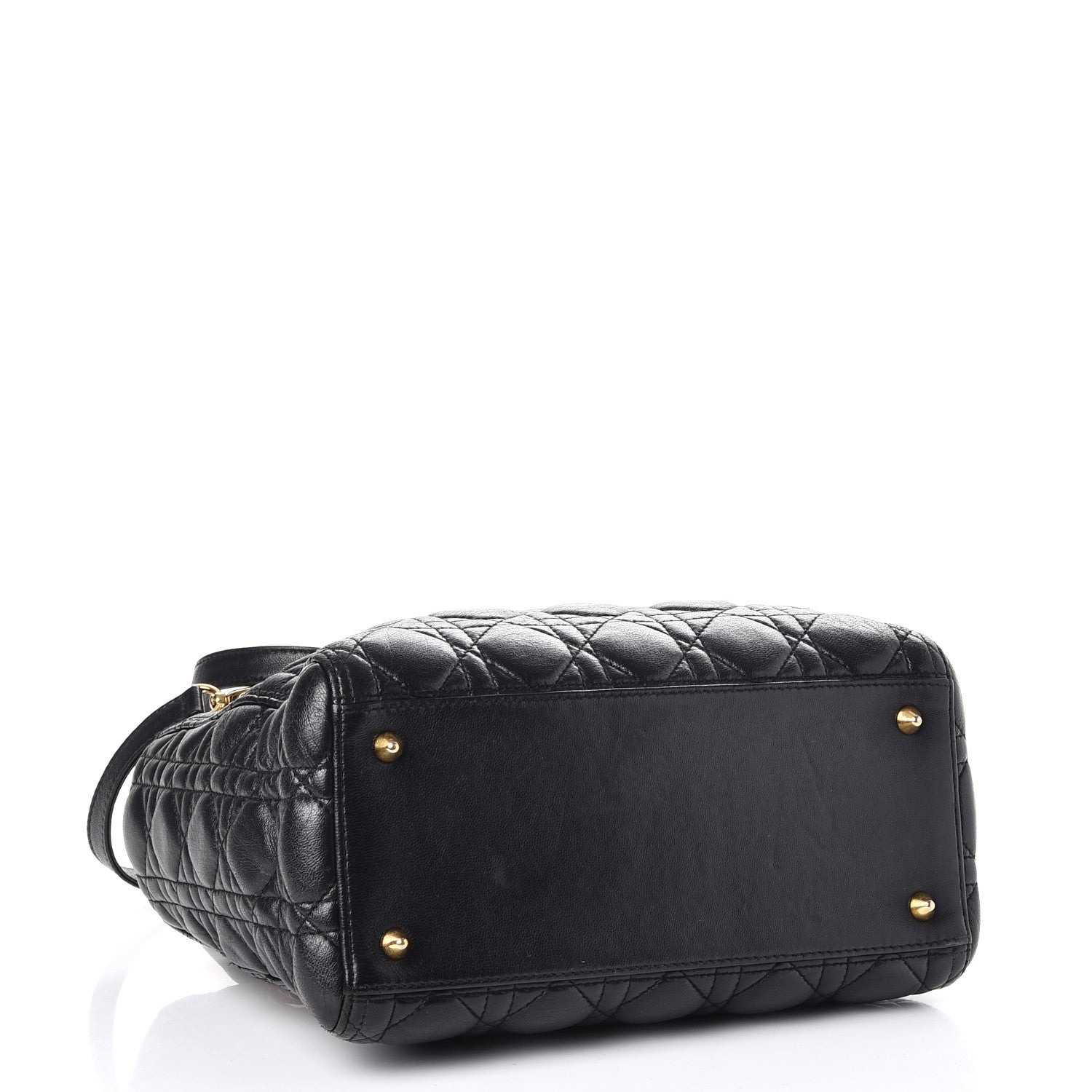 Christian Dior Lambskin Cannage Medium Lady Dior Black 5 of 9