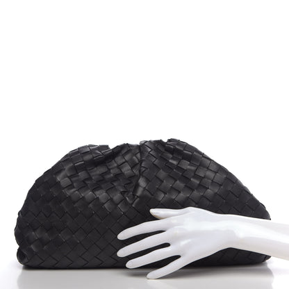 Bottega Veneta Nappa Maxi Intreccio The Pouch Oversized Clutch Black 2 of 9
