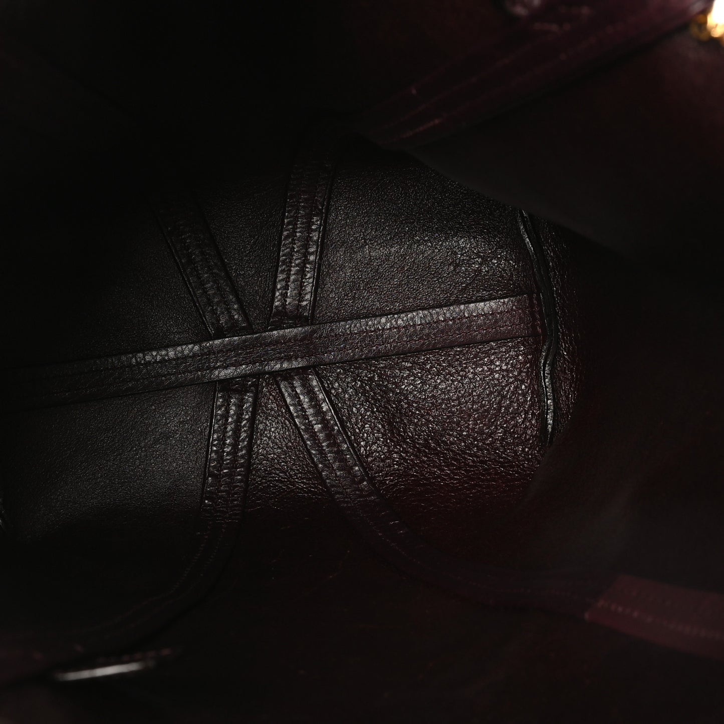 Grained Calfskin Medium Spin Tote Perfect Plum