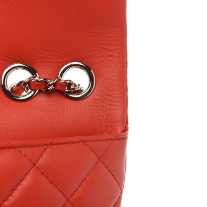 Chanel Lambskin Quilted 3 Flap Bag Red 10 of 10