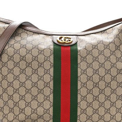 Gucci GG Supreme Monogram Web Ophidia Half Moon Hobo Brown 8 of 10