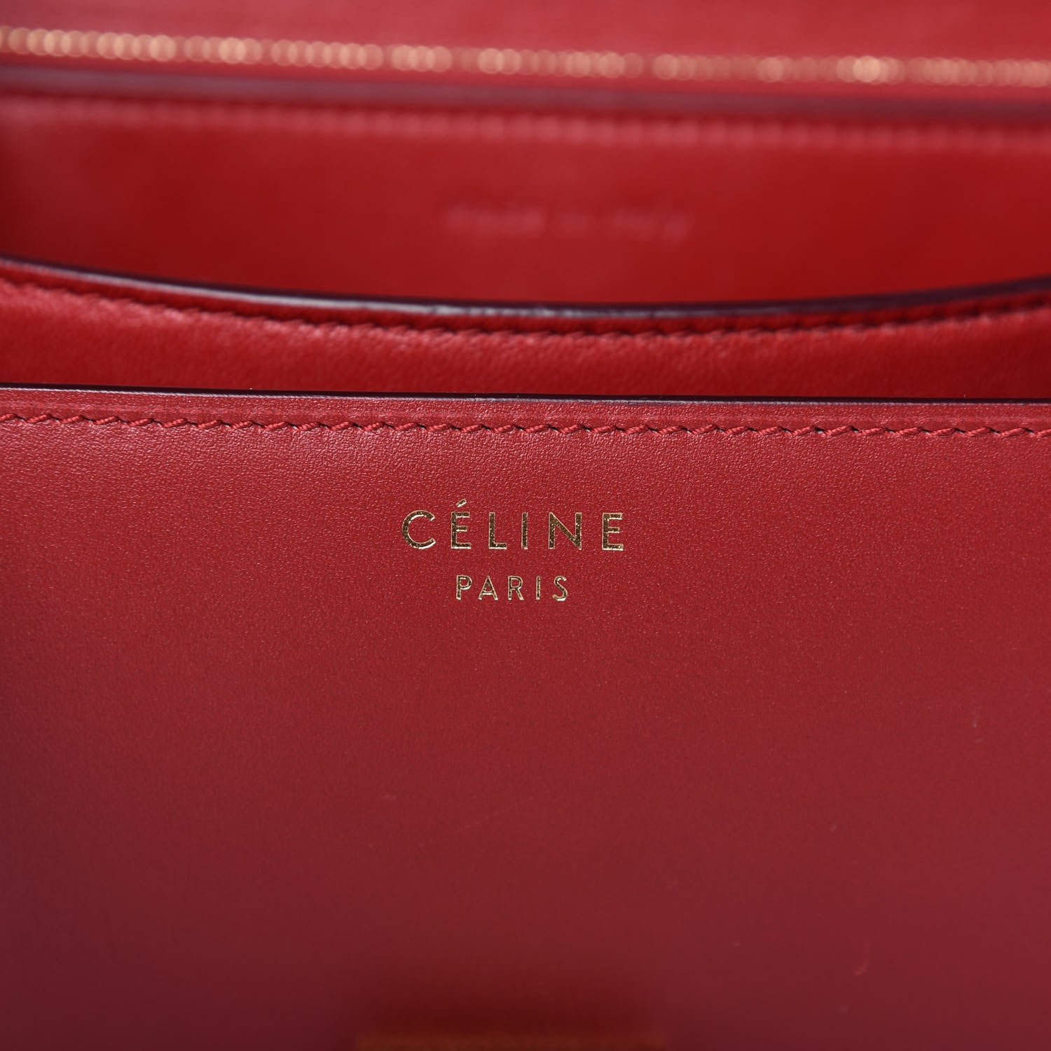 Celine Box Calfskin Medium Classic Box Flap Bag Red 8 of 13