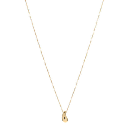 Tiffany 18K Yellow Gold 12mm Elsa Peretti Teardrop Pendant Necklace 1 of 5