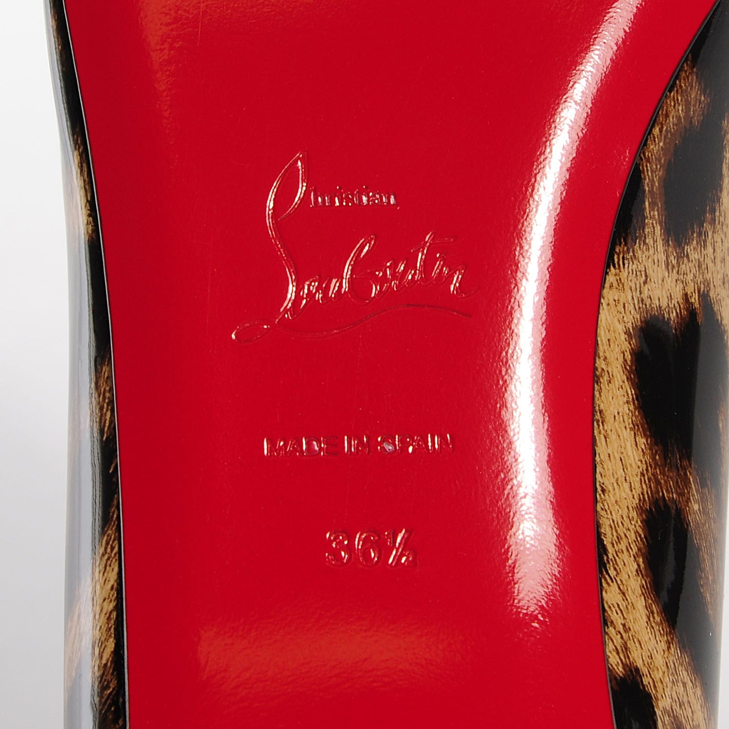 Christian Louboutin Patent Leopard Print Gozul Flats 36.5 6 of 7